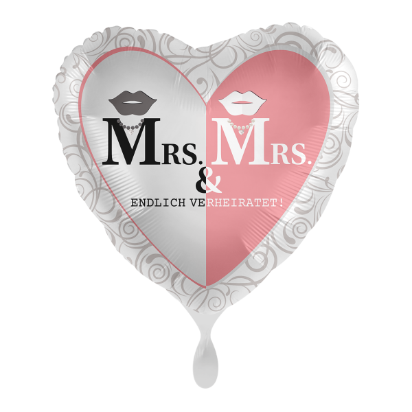 1 Balloon - Mrs. & Mrs. Finally Married - Luftballon-Welt