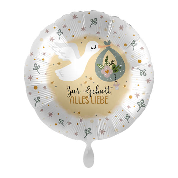 1 Balloon - Stork Birth - GER - Luftballon-Welt