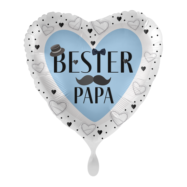 1 Ballon - Bester Papa Herz - Luftballon-Welt