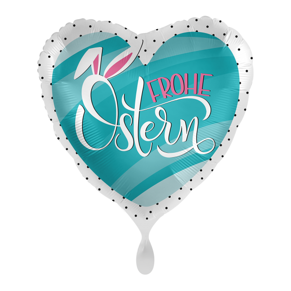 1 Ballon - Frohe Ostern Bunny Ears - Luftballon-Welt