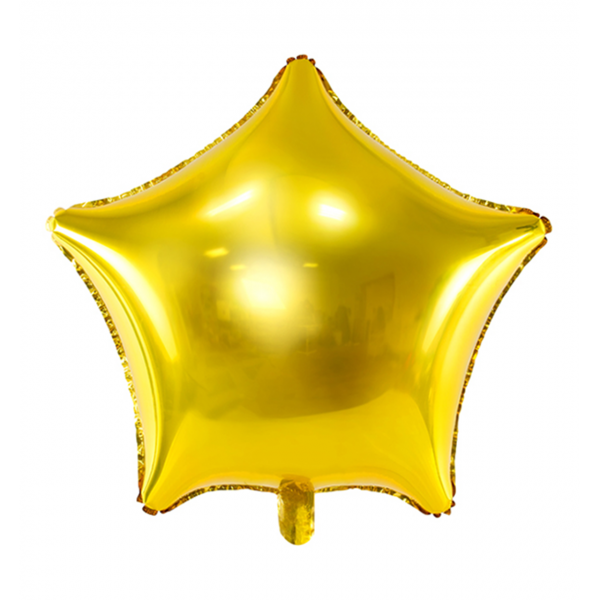 1 Ballon - Stern - Gold - Luftballon-Welt