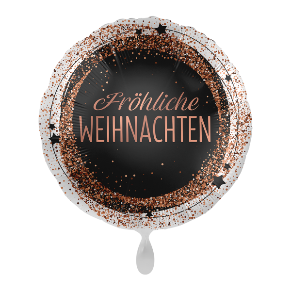 1 Ballon - Weihnachten Rosegold - Luftballon-Welt