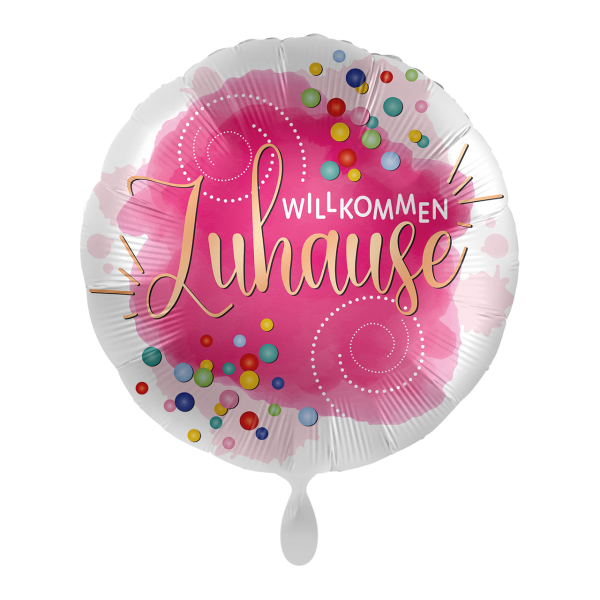 1 Ballon - Willkommen Zuhause Konfetti - Luftballon-Welt