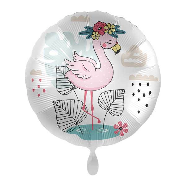 1 Balloon - Jungle Flamingo - UNI - Luftballon-Welt