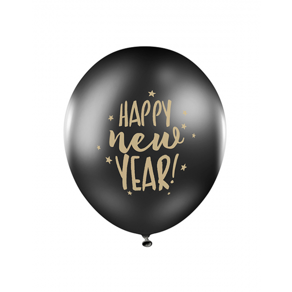 6 Motivballons - Ø 30cm - Happy New Year 2.0 - Luftballon-Welt