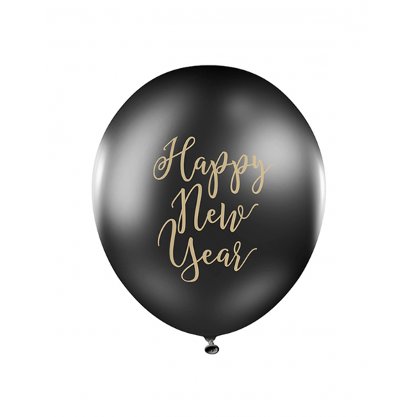 6 Motivballons - Ø 30cm - Happy New Year - Luftballon-Welt