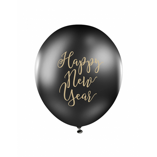 6 Motivballons - Ø 30cm - Happy New Year - Luftballon-Welt