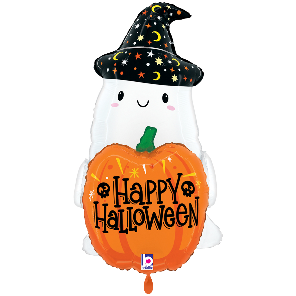1 Balloon XXL - Halloween Pumpkin Ghost - Luftballon-Welt