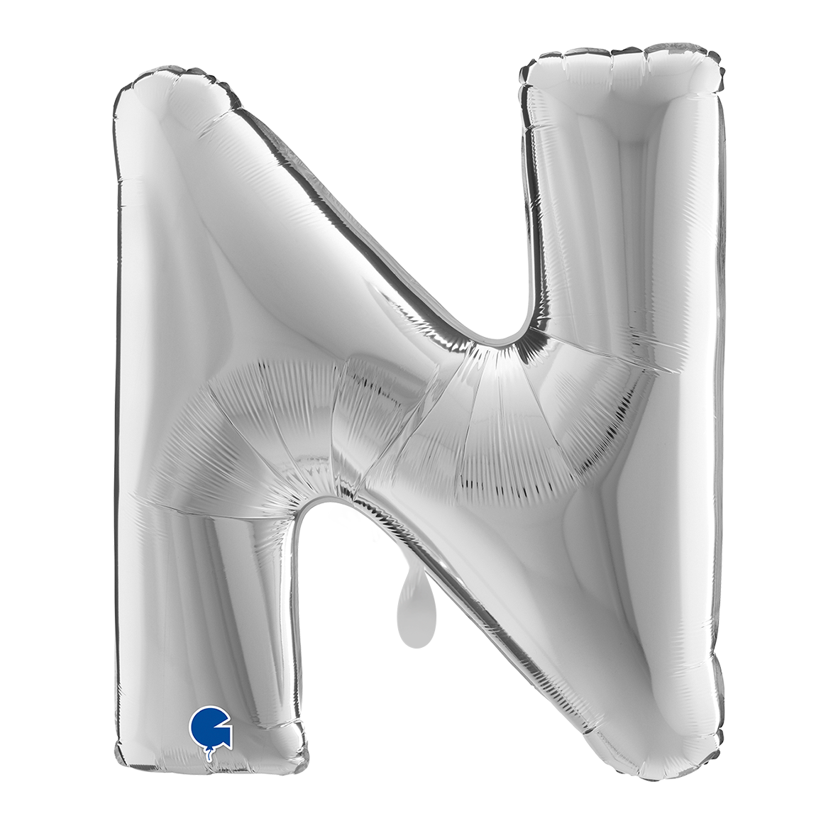 1 Balloon XXL - Letter N - Silver