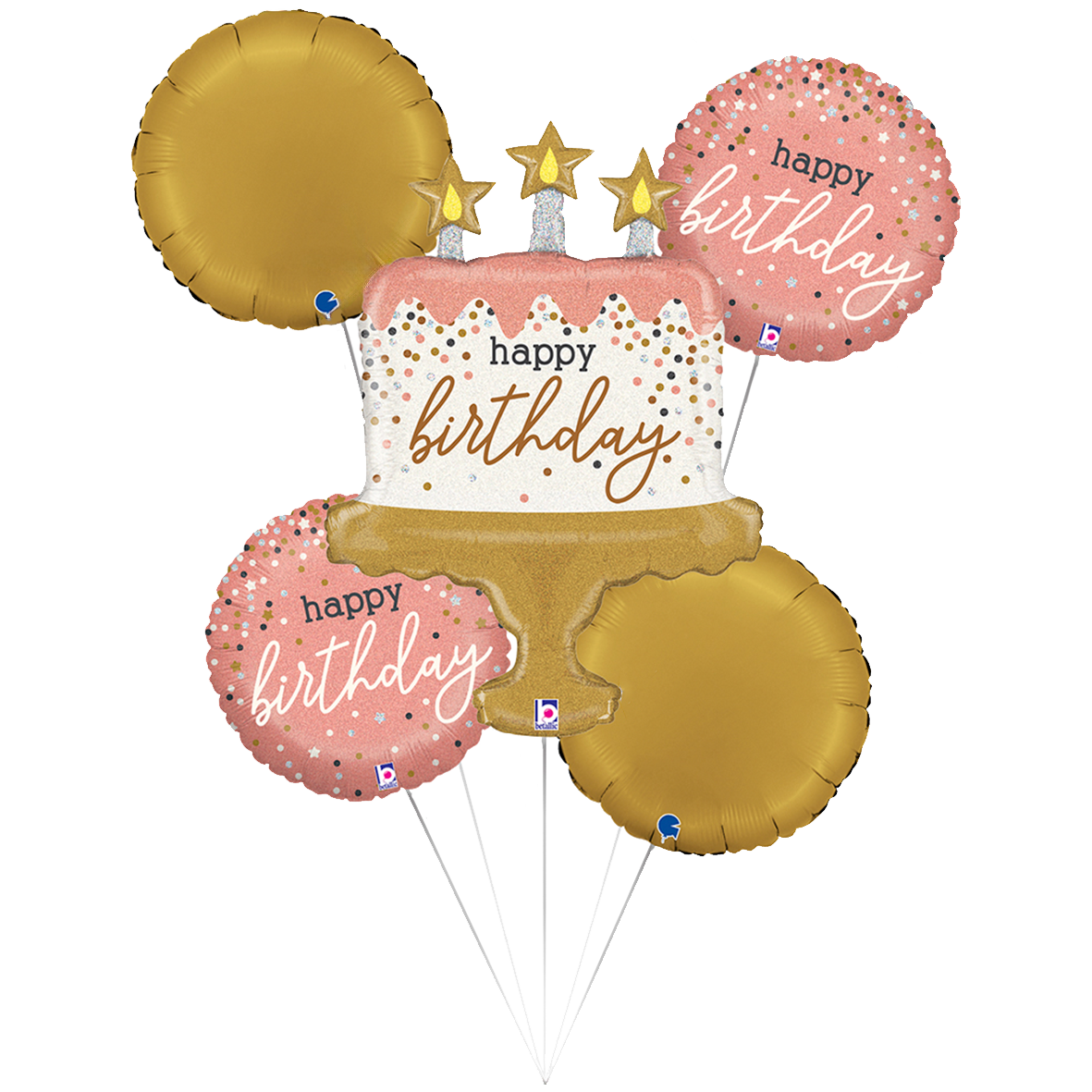 1 Balloon Set - Rose Gold B-Day