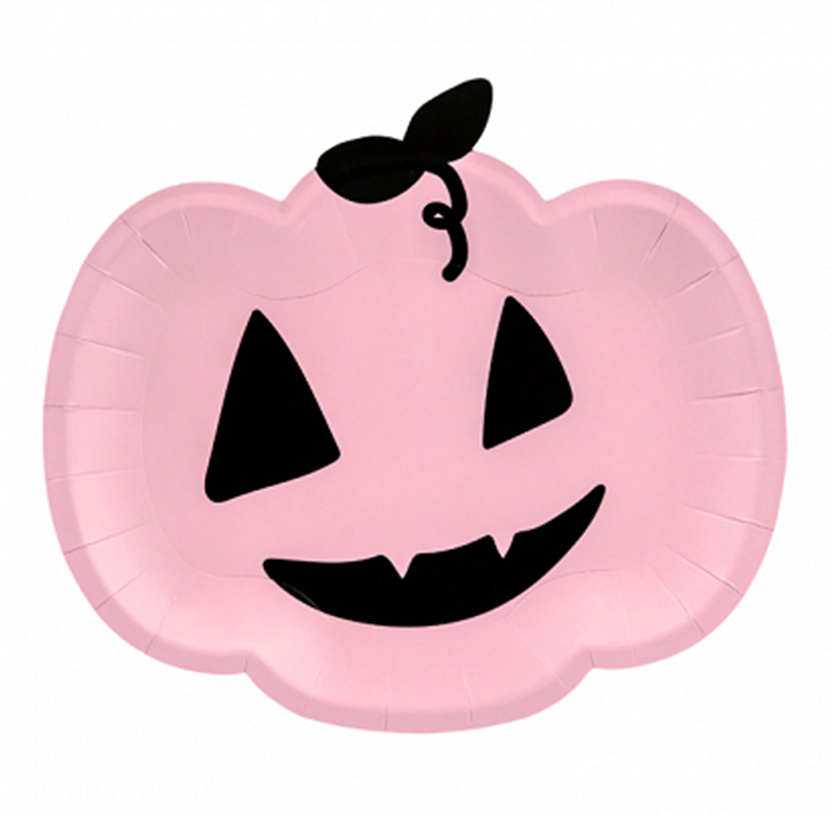 6 Pappteller Trend - Ø 25cm - Pumpkin - Luftballon-Welt