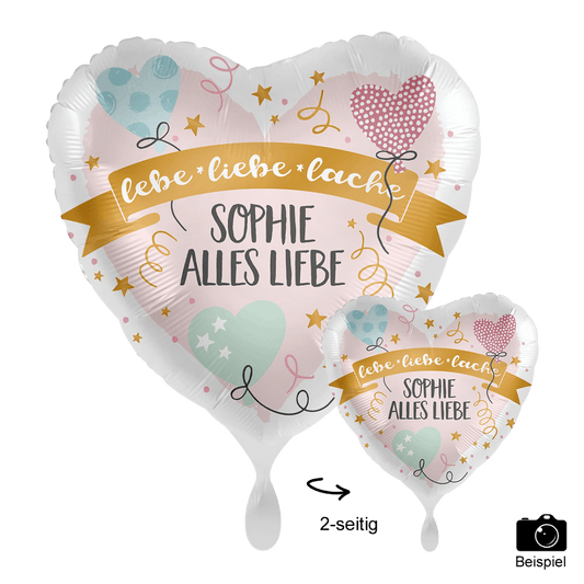 1 Ballon mit Text - Birthday lebe liebe lache für von Luftballon-Welt |