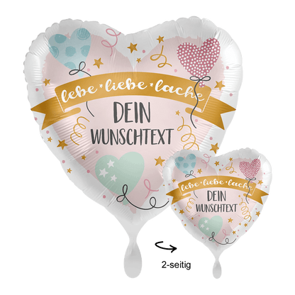 1 Ballon mit Text - Birthday lebe liebe lache für von Luftballon-Welt |