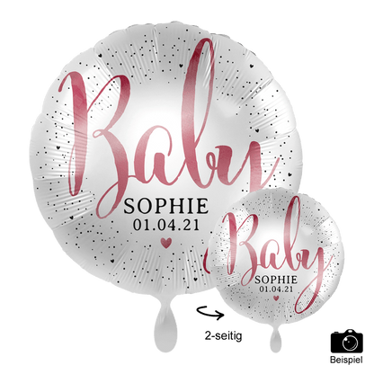1 Ballon mit Text - Little Cute Baby Girl für Balloons von Luftballon-Welt |