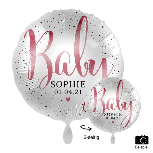 1 Ballon mit Text - Little Cute Baby Girl für Balloons von Luftballon-Welt |