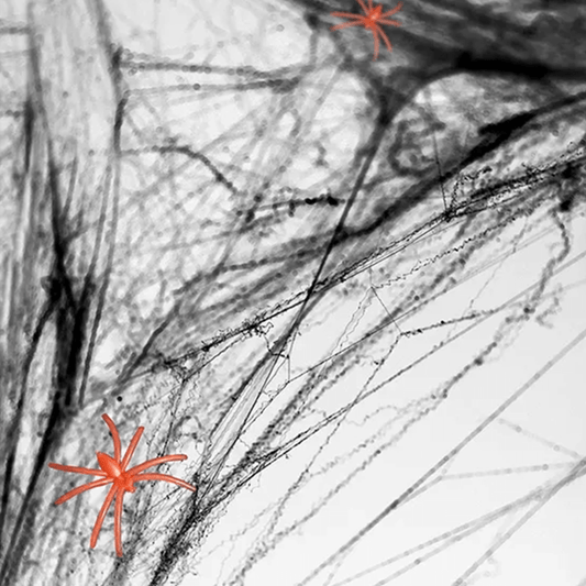 1 Halloween Spinnennetz - Schwarz für Fabric Streamers von Luftballon-Welt |