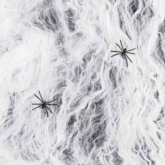 1 Halloween Spinnennetz - White für Fringe Curtains von Luftballon-Welt |