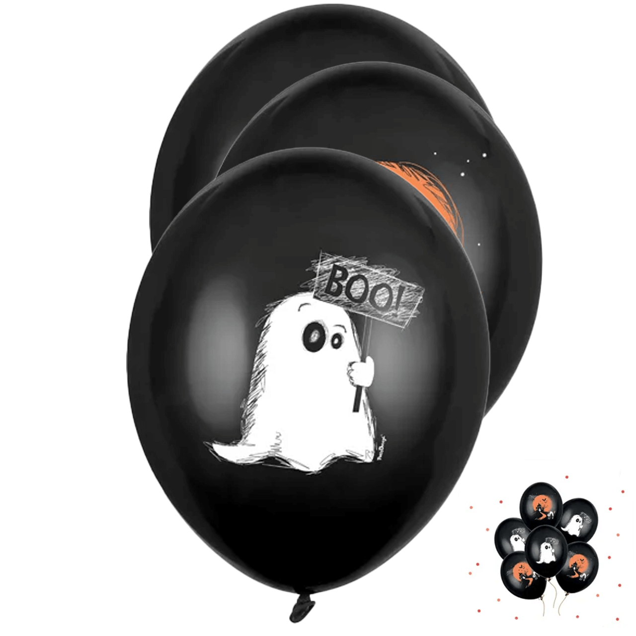 6 Luftballons - Ø 30cm - Geist - Pastel Black für Balloons von Luftballon-Welt |