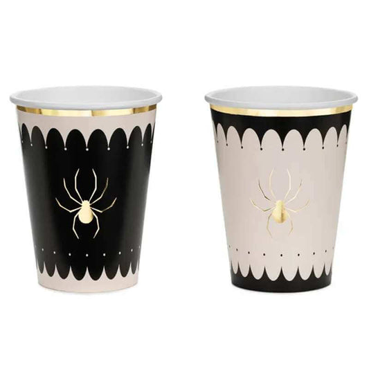 6 Pappbecher - Spinnen für Cocktail Decorations von Luftballon-Welt |