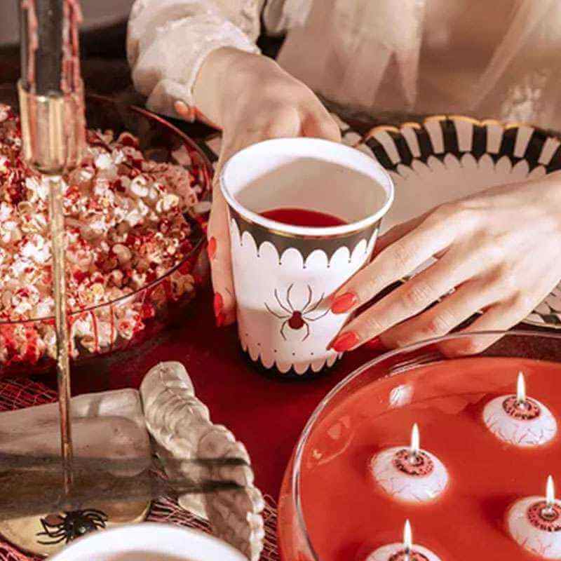 6 Pappbecher - Spinnen für Cocktail Decorations von Luftballon-Welt |