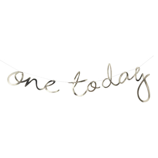 1 Backdrop - Gold - One Today - Luftballon-Welt