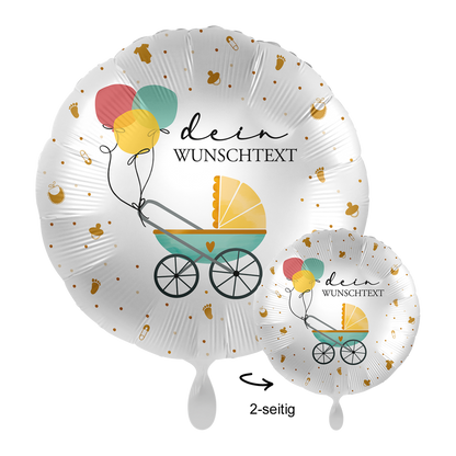 1 Ballon mit Text - Baby Buggy