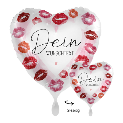 1 Ballon mit Text - Full of Kisses - Luftballon-Welt 