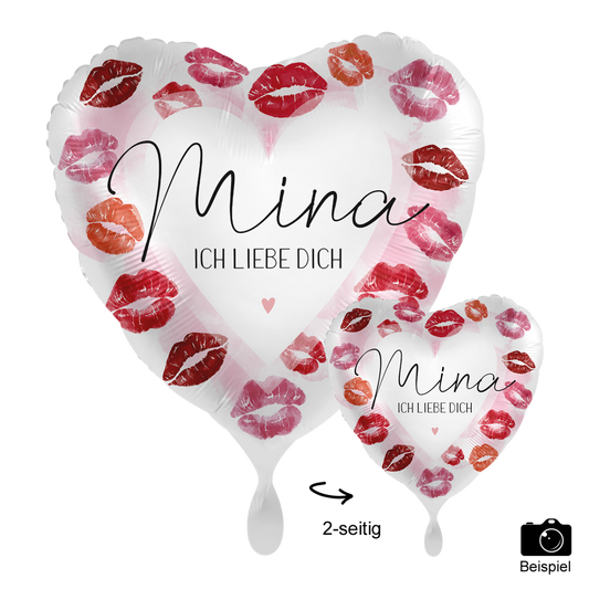 1 Ballon mit Text - Full of Kisses - Luftballon-Welt 