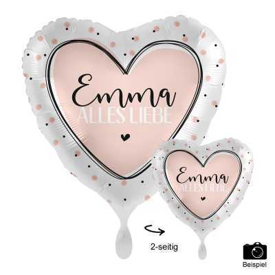 1 Ballon mit Text - Glossy Birthday - Luftballon-Welt