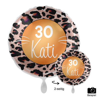 1 Ballon mit Text - Happy Birthday Du wildes Ding - Luftballon-Welt 