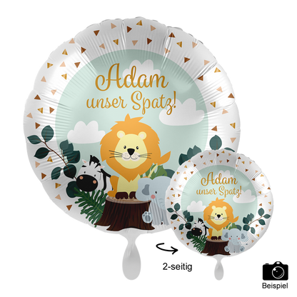1 Ballon mit Text - Jungle Friends