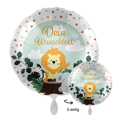 1 Ballon mit Text - Jungle Friends