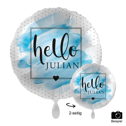 1 Ballon mit Text - Welcome to the World, Baby Boy! - Luftballon-Welt 