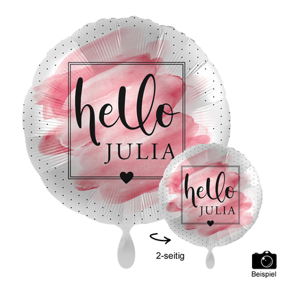 1 Ballon mit Text - Welcome to the World, Baby Girl! - Luftballon-Welt 