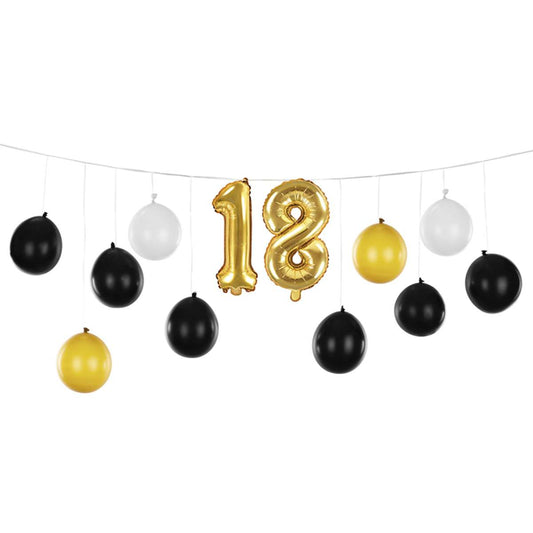 1 Ballonset - 3in1 - 18th birthday - Luftballon-Welt 