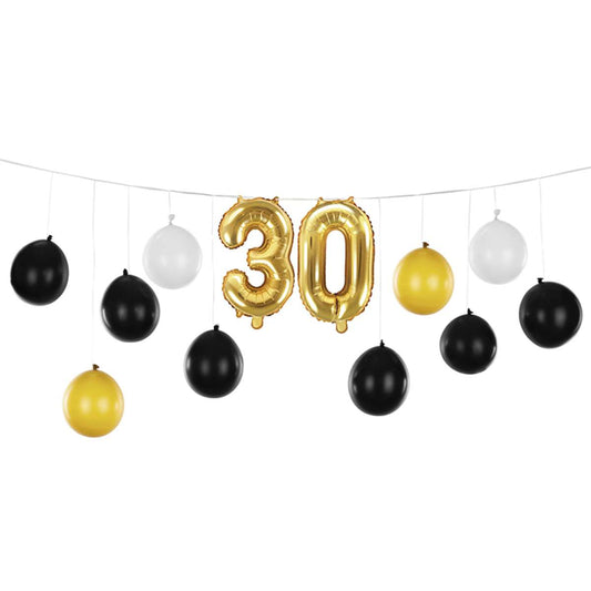 1 Ballonset - 3in1 - 30th birthday - Luftballon-Welt 