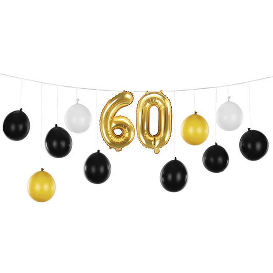 1 Ballonset - 3in1 - 60th birthday - Luftballon-Welt 