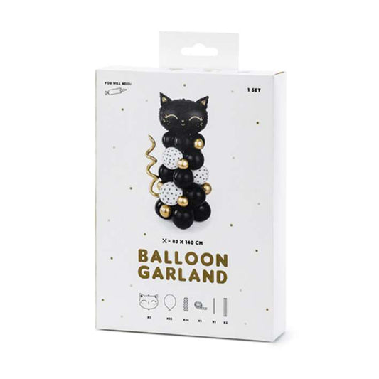 1 Ballonset - Ballon Bouquet - Black Cat - Luftballon-Welt