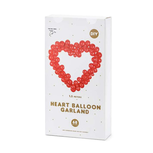 1 Ballonset - Herzbogen - Red - Luftballon-Welt 