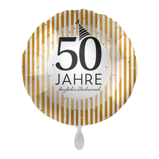1 Balloon - 50 Years Golden Stripes - GER - Luftballon-Welt 