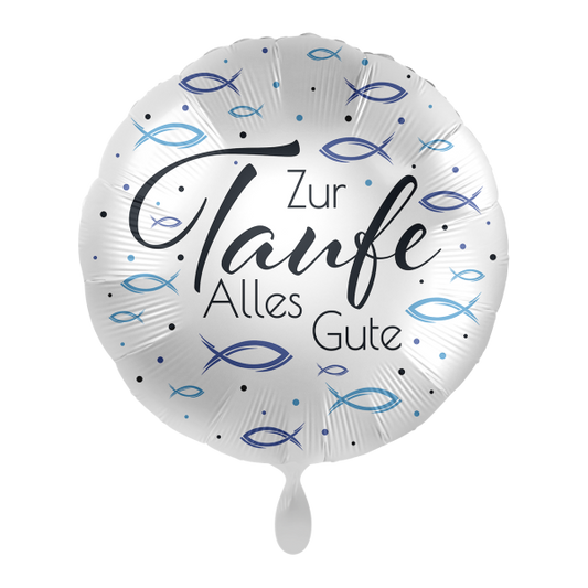 1 Balloon - Baptism watercolor - GER - Luftballon-Welt 