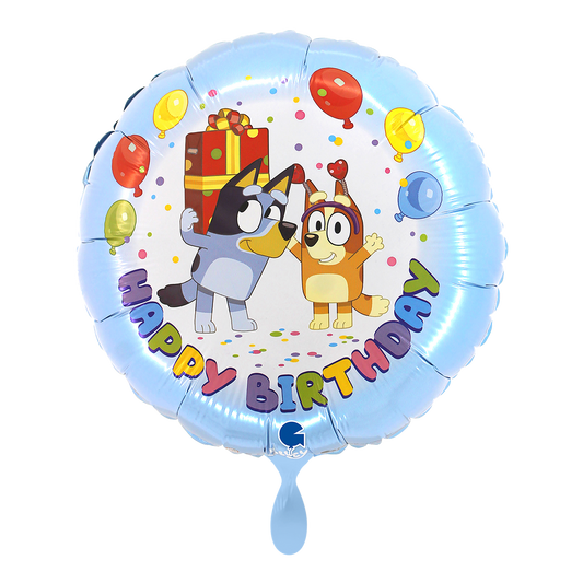 1 Balloon - Bluey - Happy Birthday - Luftballon-Welt 