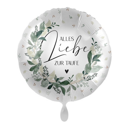 1 Balloon - Christening Greenery - GER - Luftballon-Welt 