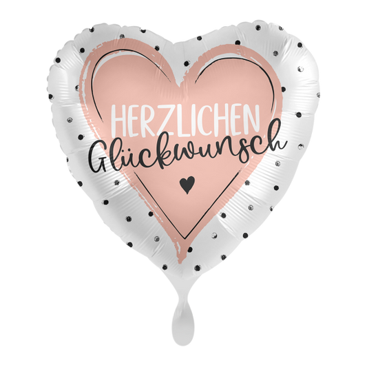 1 Balloon - Glossy - Herzlichen Glückwunsch - GER - Luftballon-Welt 