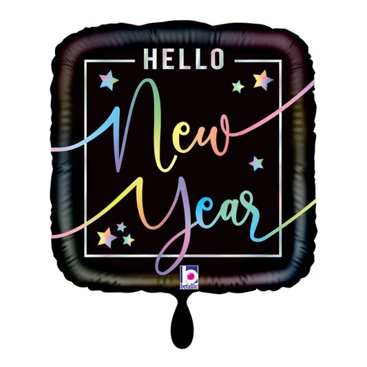 1 Balloon - Opal Hello New Year - Luftballon-Welt 