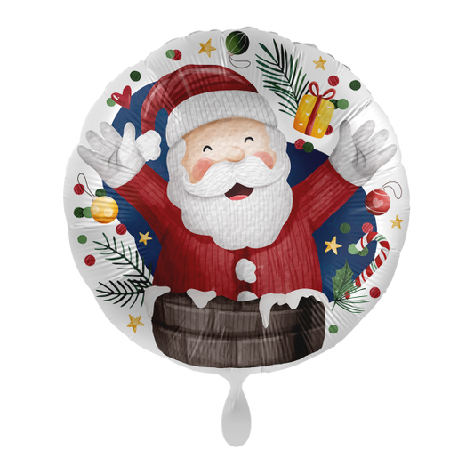 1 Balloon - Santa in Chimney - UNI - Luftballon-Welt 