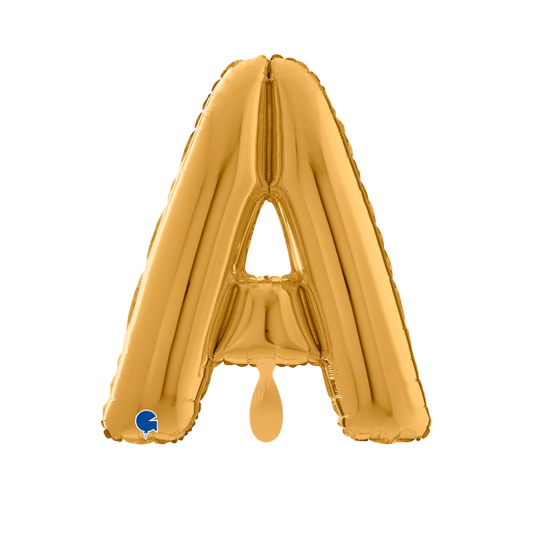 1 Balloon XL - Letter A - Gold - Luftballon-Welt 