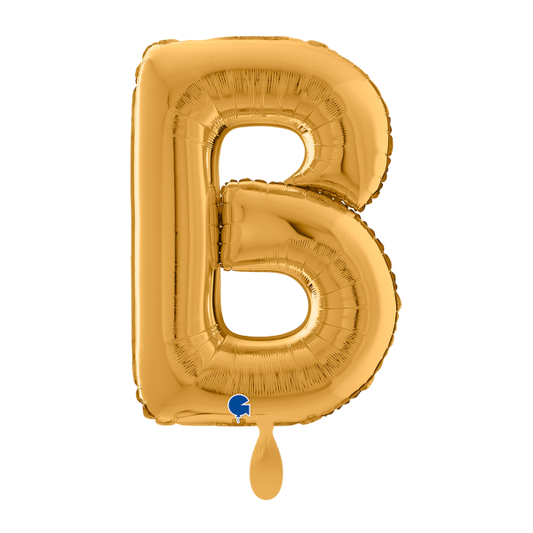 1 Balloon XL - Letter B - Gold - Luftballon-Welt 