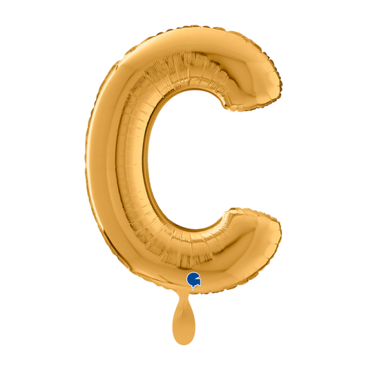 1 Balloon XL - Letter C - Gold - Luftballon-Welt 