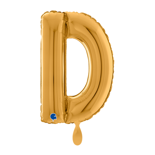 1 Balloon XL - Letter D - Gold - Luftballon-Welt 
